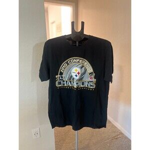 Pittsburgh Steelers NFL Reebok 2010 Conference Champions Logo T-Shirt Men’s XL